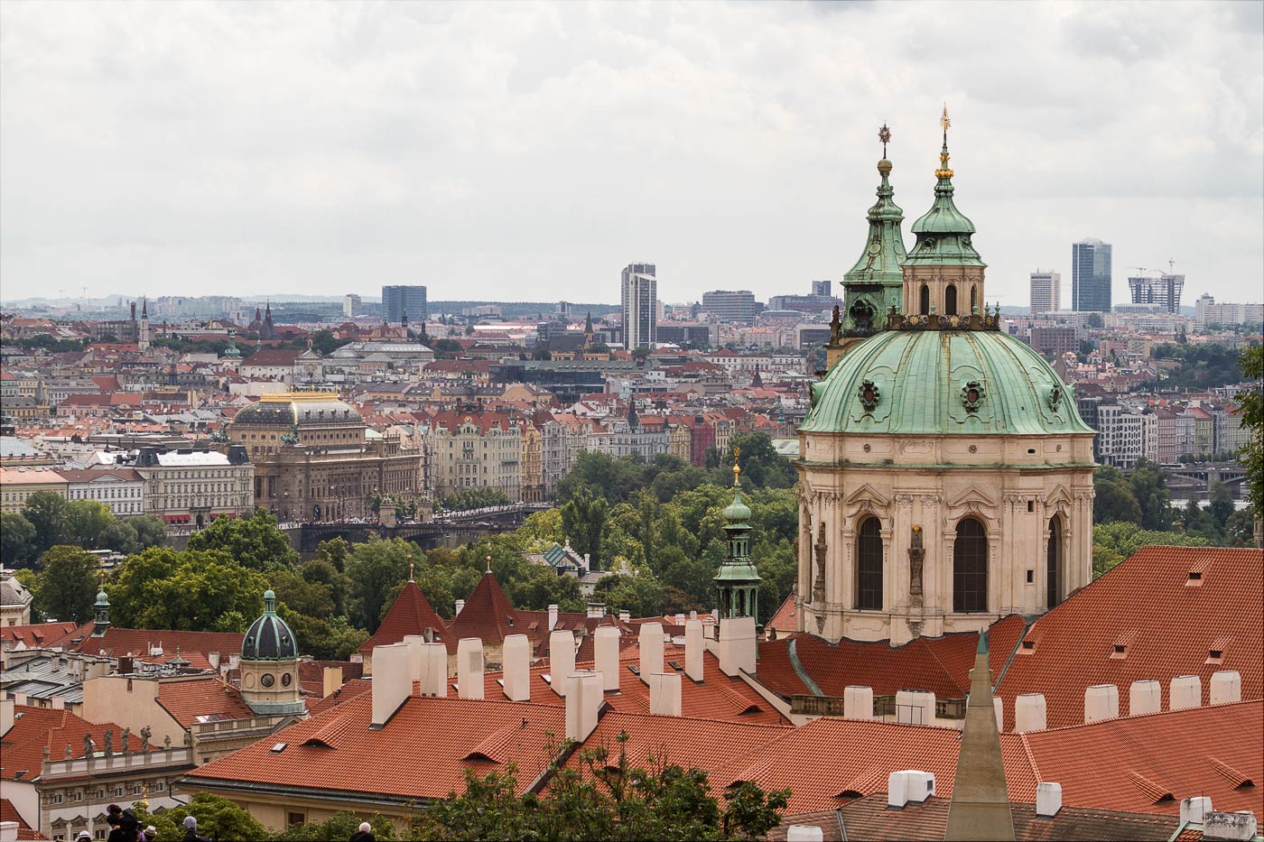 Вид на Прагу от Пражского града