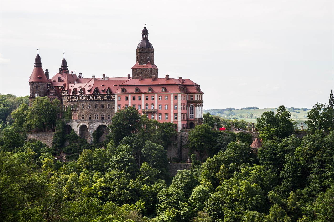 Замок Ксёнж, приграничная с Чехией Польша